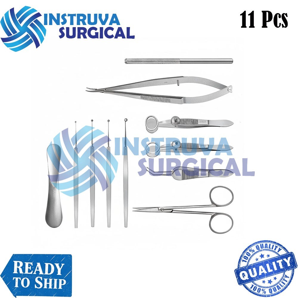 Chalazion Surgery Set 11 Pcs Ophthalmic Surgical Eye Instruments German Grade