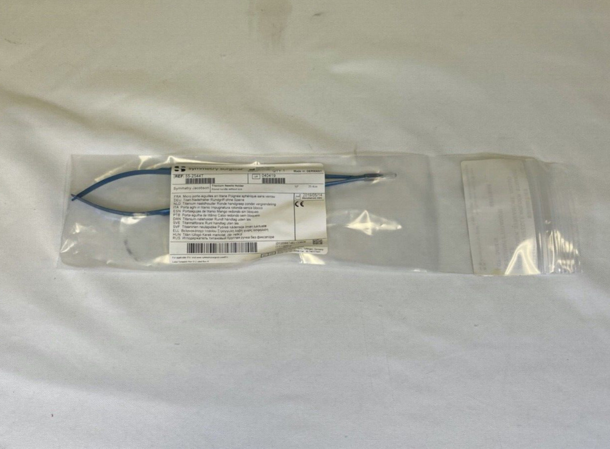 Symmetry 55-2544T Titanium Jacobson Needle Holder Straight w/o Lock 10″ Length