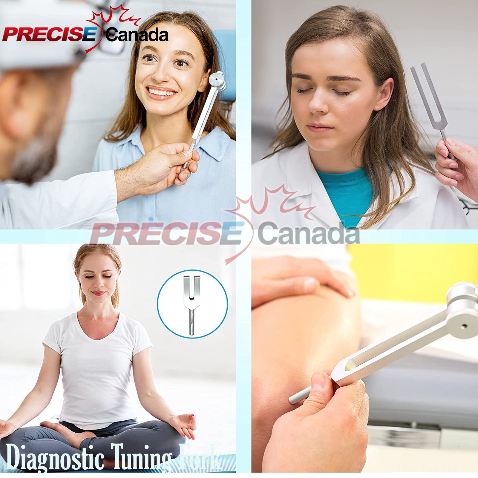 Tuning Fork 5 Set-128Hz,256Hz,512Hz,1024Hz&2048Hz for Healing &Vibration Therapy