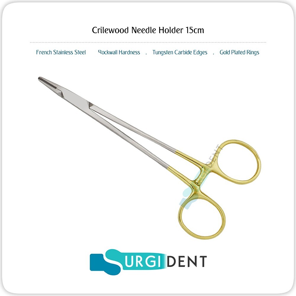 TC CRILEWOOD NEEDLE HOLDER STRAIGHT 15 CM MEDICAL SURGICAL INSTRUMENTS *CE*