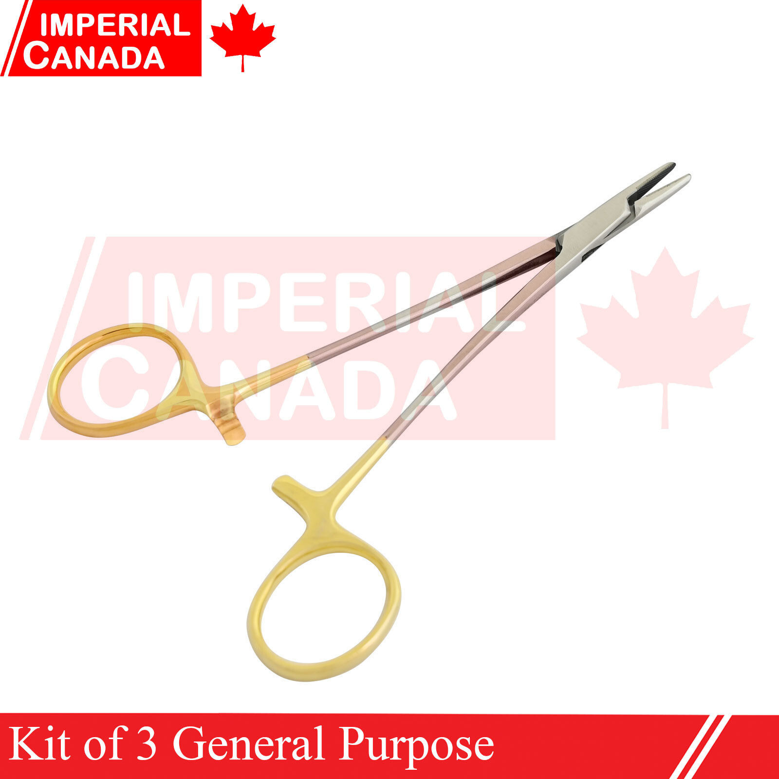 Kit of 3 General Purpose Surgical Instruments Needle Holder Forceps Scis DS-2009