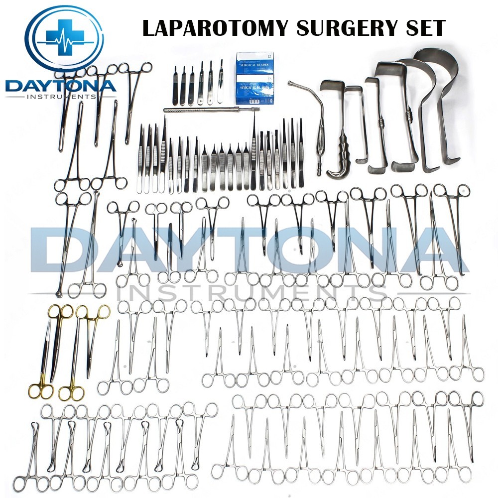 New 108-Pcs Set Laparotomy Instruments MedicalSurgical Abdominal Surgery Kit