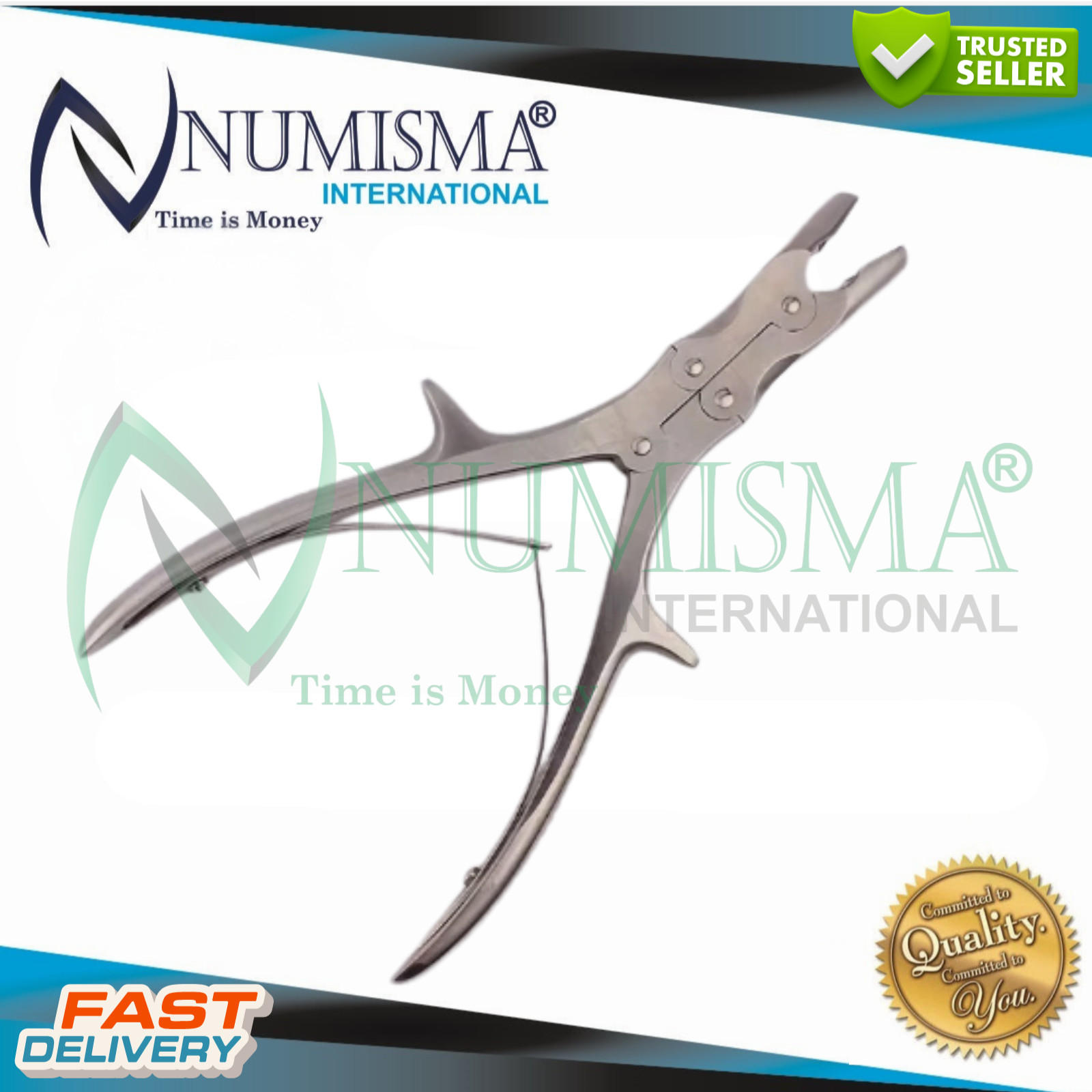 Stille-Luer Bone Rongeur 8.75″ Curved Double Action Orthopedic Instruments CE
