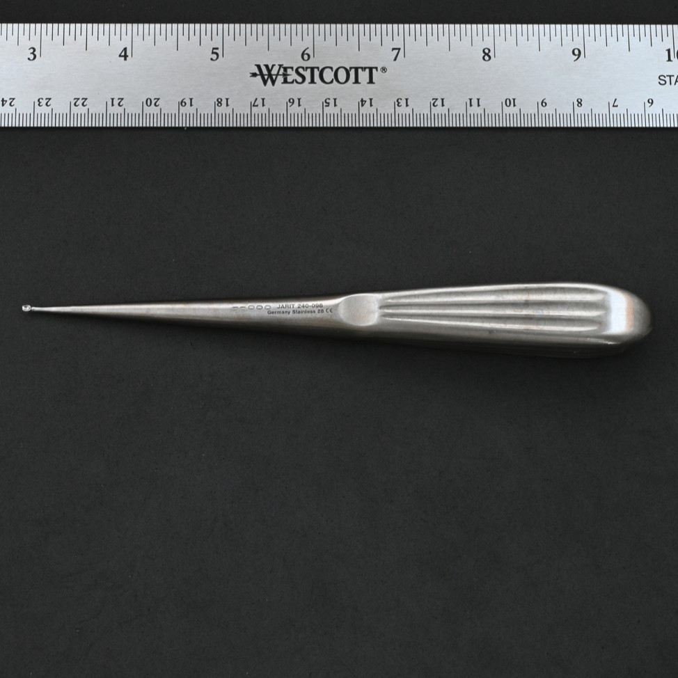 Integra Jarit 240-098 Bruns Oval Cup Curette Size 5-0 Straight 7 in (175 mm)