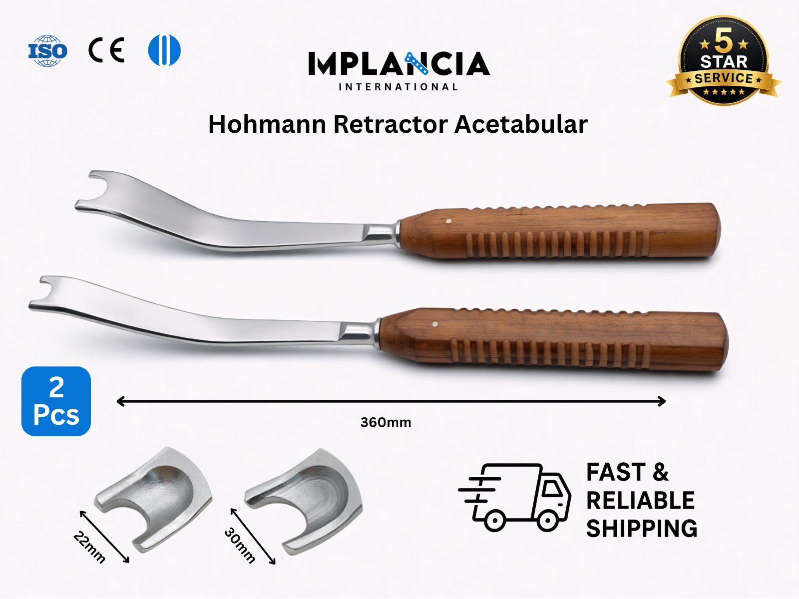 Hohmann Retractor Acetabular Femur Trochanter Bone Prying Surgical Instrument
