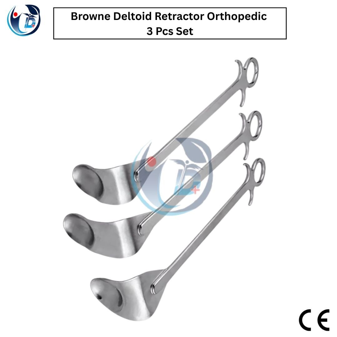 Browne Deltoid Retractor Orthopedic Surgical Instruments 3 Pcs Set High Quality