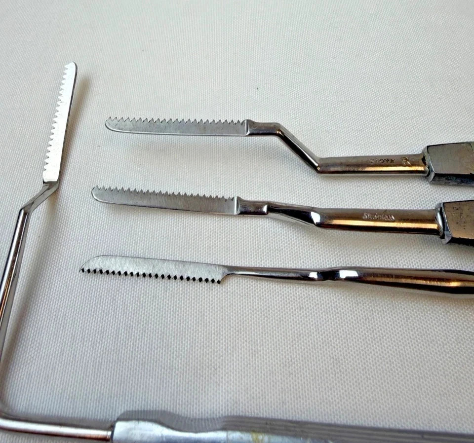 Set of 4 Storz Joseph Nasal Bone Saw | ENT Surgical Instrument | Used Excellent