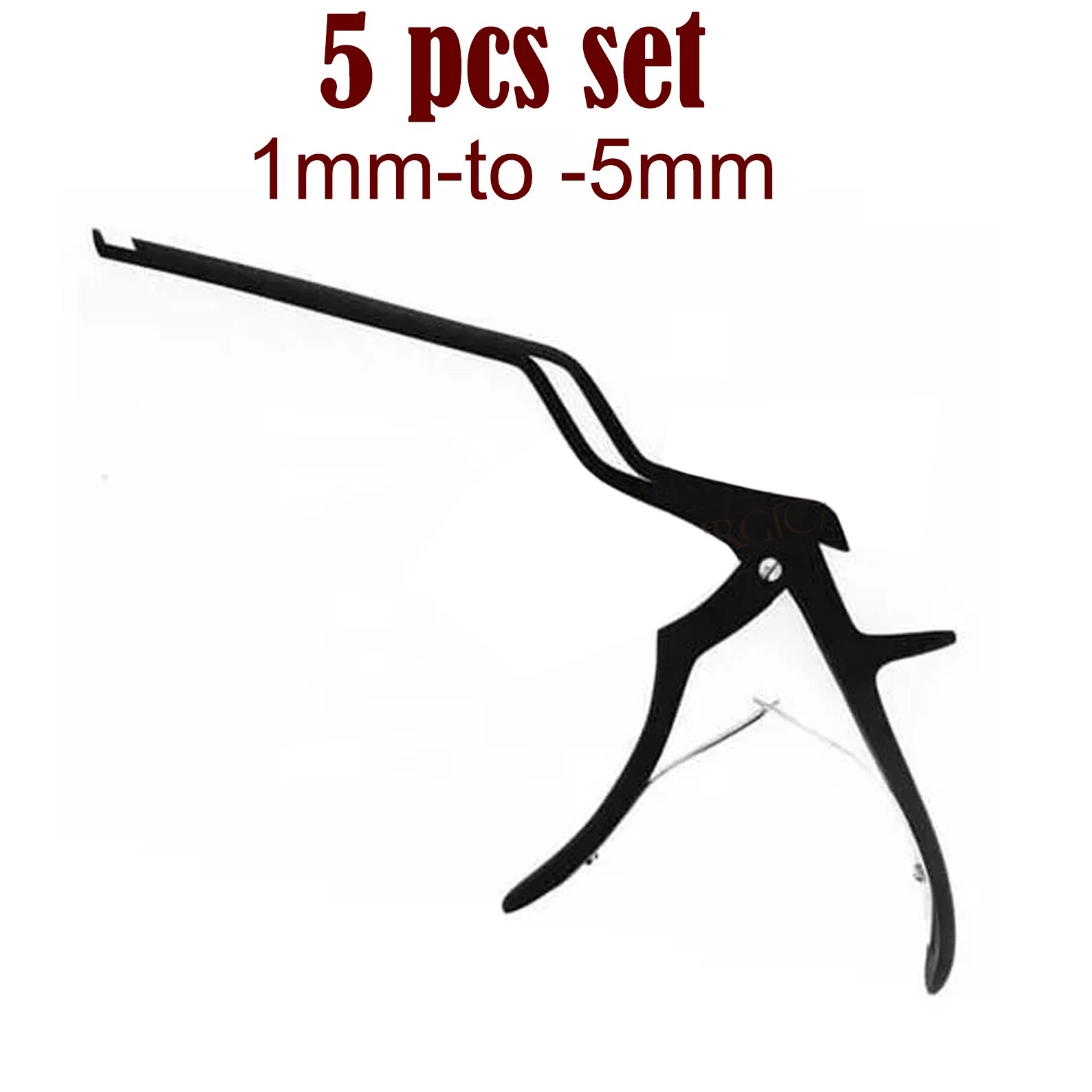 Set of 5 Kerrison rounger (1mm-5mm) in quality of Surgical instruments