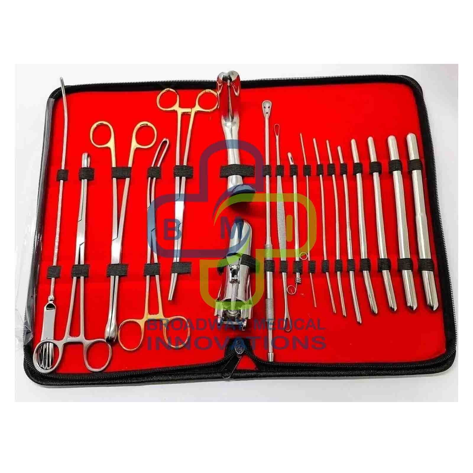 Basic Gynaecology Dilatation and Curettage DNC Kit Surgical Instruments Set