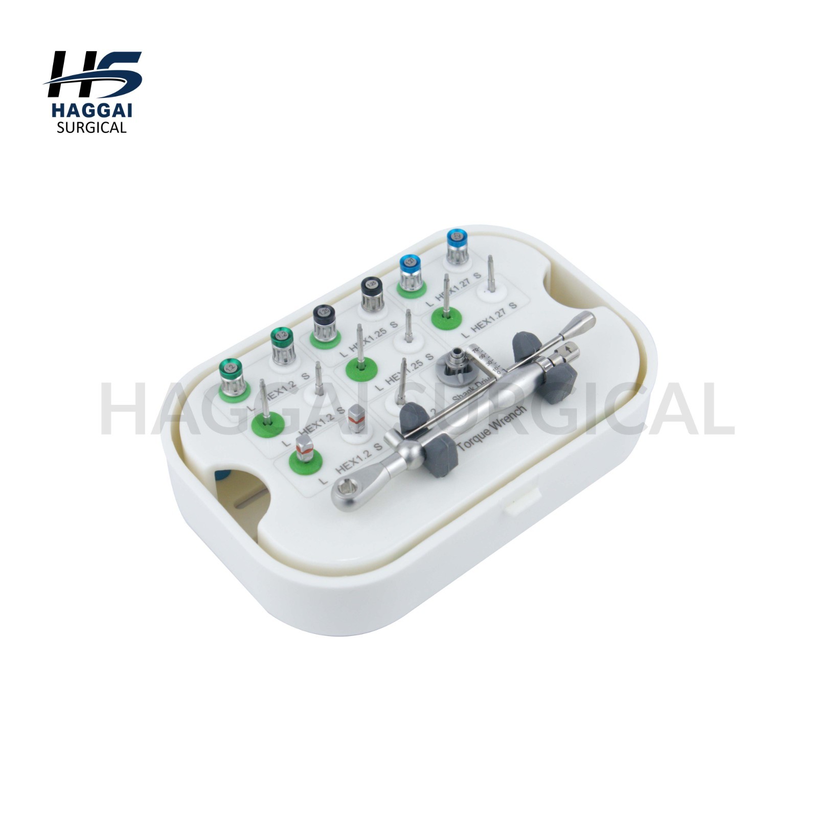 Haggai Prosthetic Torque Driver Kit Hex 1.2 1.25 1.27mm with Case