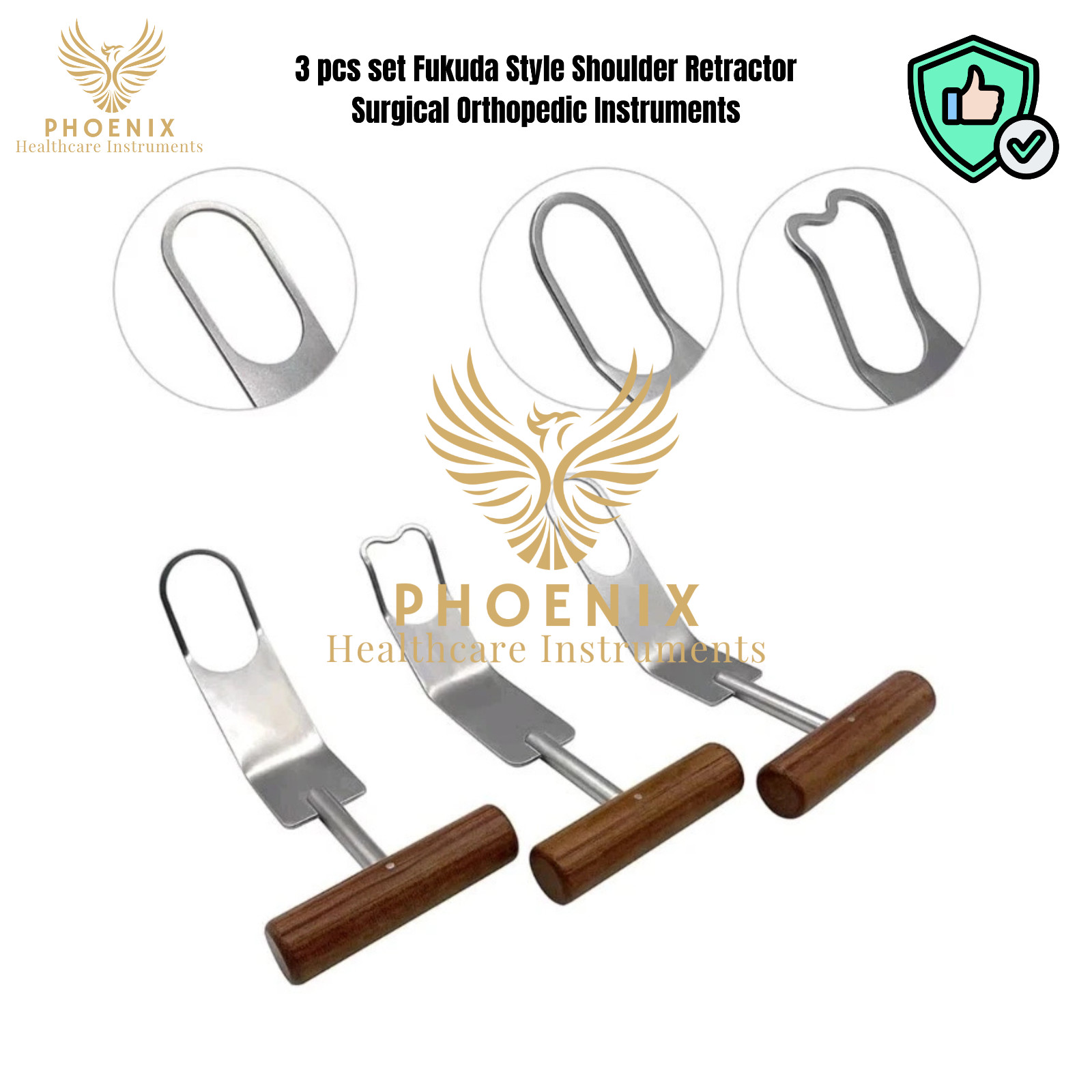 3 pcs set Fukuda Style Shoulder Retractor Surgical Orthopedic Instruments
