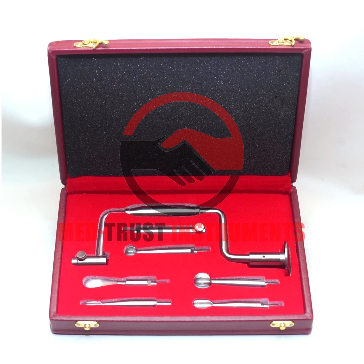 Hudson Brace Hand Drill Set with Box Surgical Orthopedic Instruments 7 Pcs