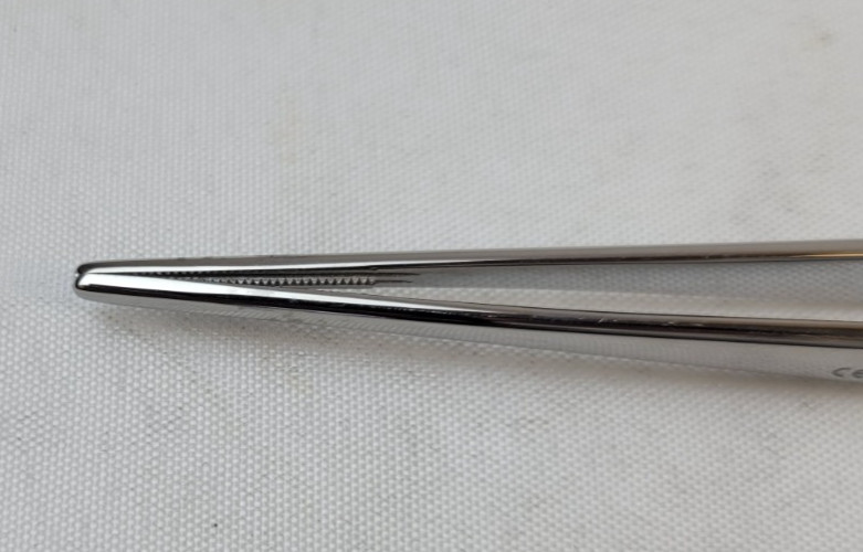 Scanlan 4004-45A DeBakey Forceps, Flat Handle, Serrated Grip, 7 ¾ inches