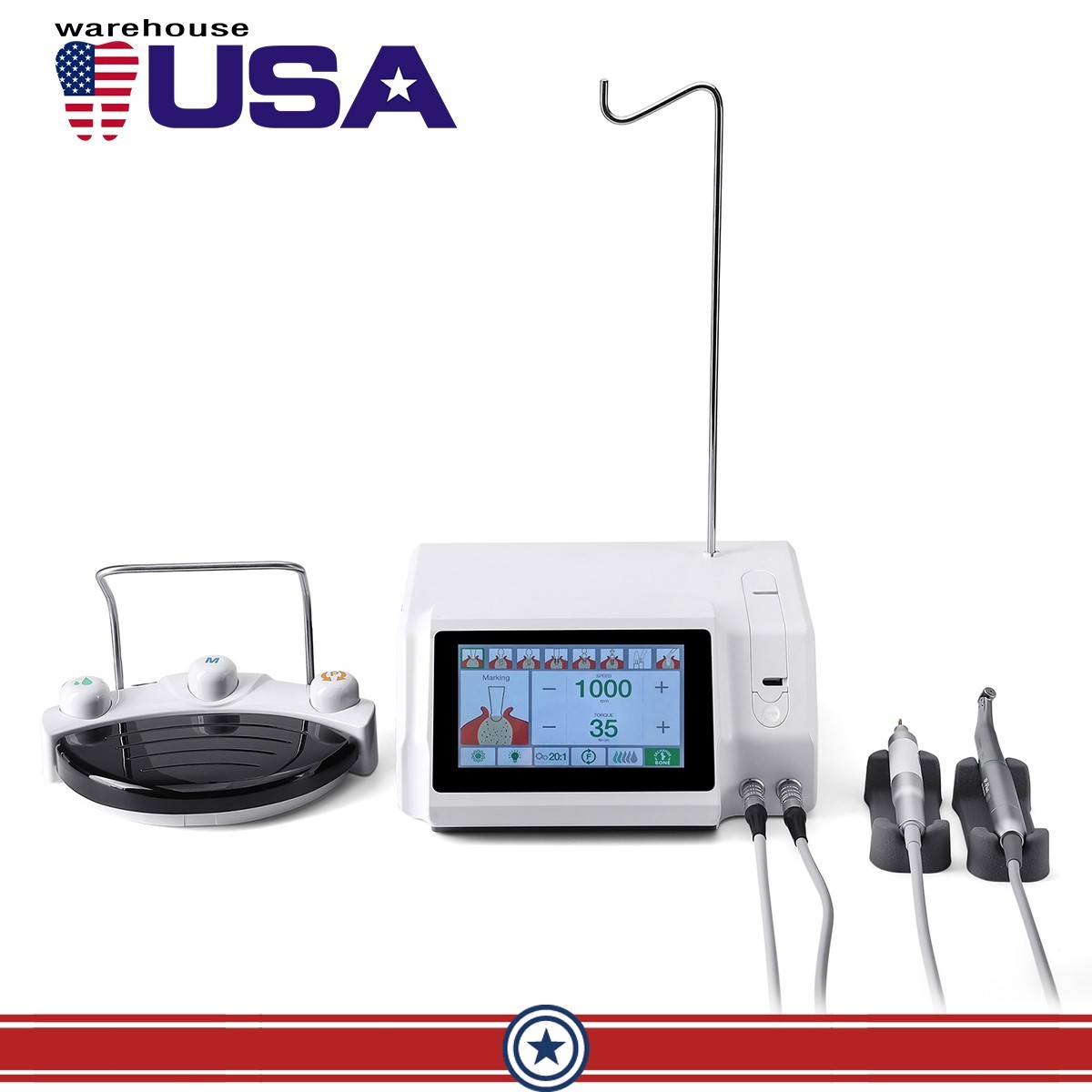 2-in-1 Device Dental Implant Ultrasonic Bone Cut Piezosurgery Unit Touchscreen