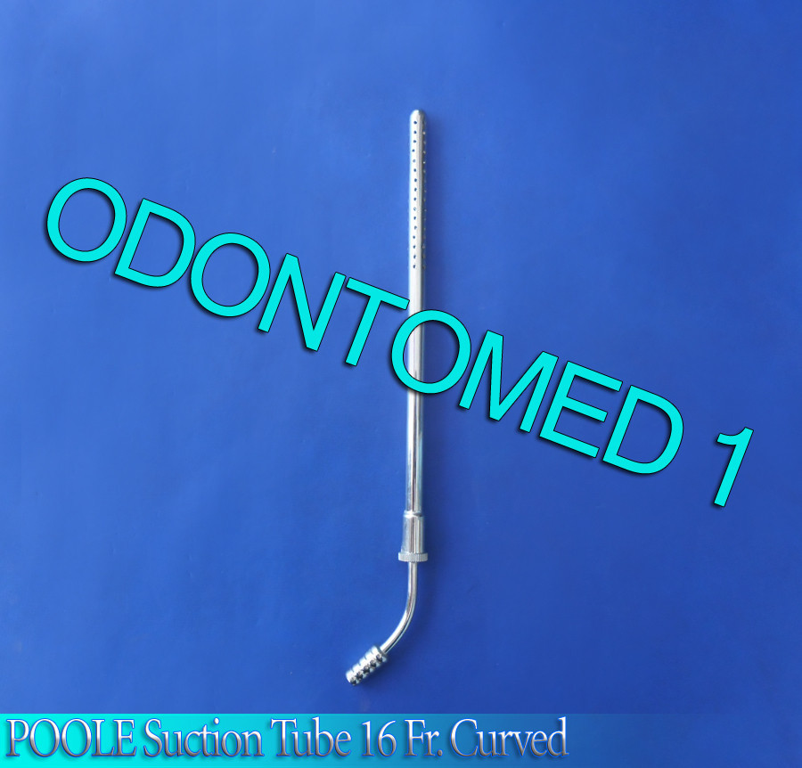 3 Poole Suction Tube 16 Fr Curved Surgical Medical Instruments