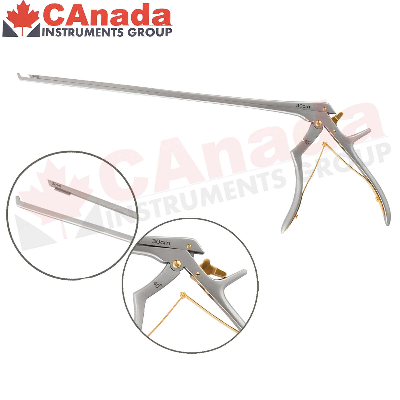 Kerrison Rongeur 30Cm Shaft 3mm 40° Up Bite Orthopedic Surgical Instruments
