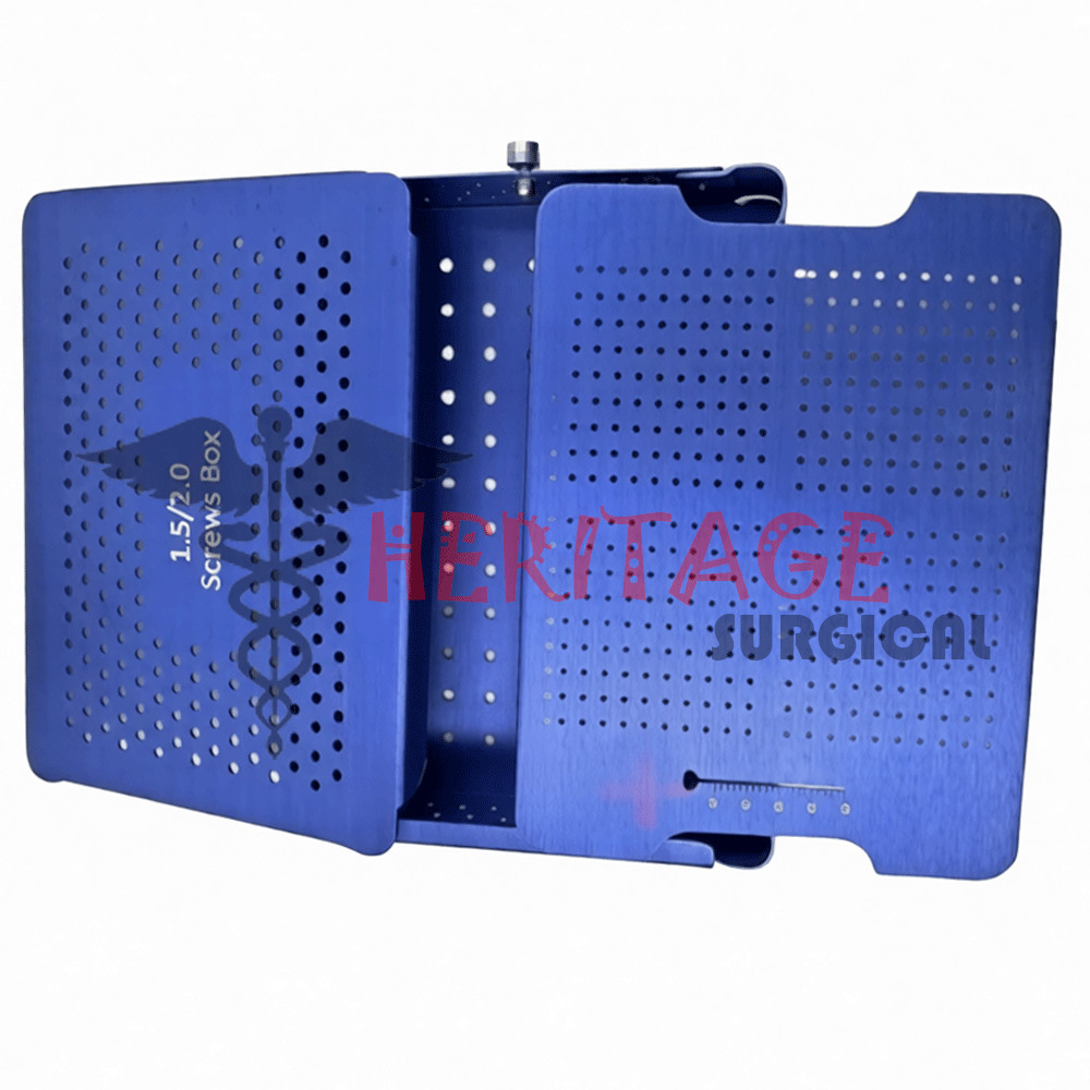 Orthopedic LCP Empty 1.5mm & 2.0mm Locking and Cortical Screw Box Aluminum Case