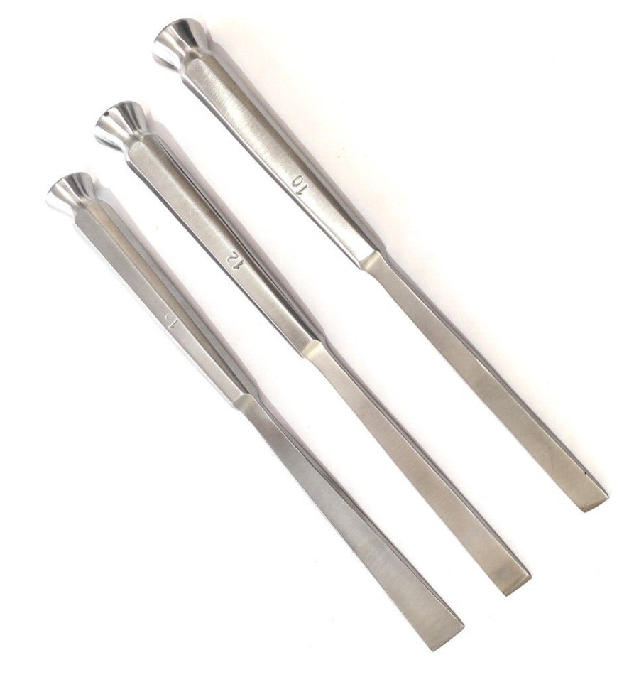 Bone Osteotome Set 3 Pcs Orthopedic Surgical Instruments Stainless Steel Chisel