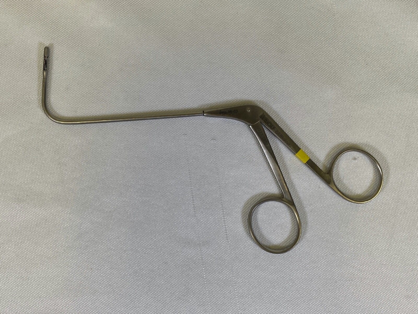 R. Wolf 8211.195 Double Spoon Forceps 100° Upward Curve Small Horizontal Jaw ENT