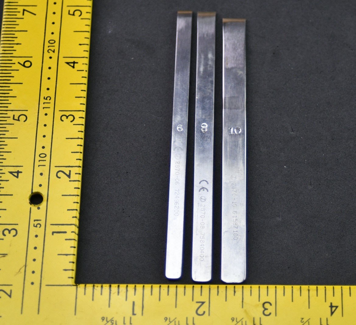 Zimmer Lambotte Osteotome Straight Set of 3 2870-06 2870-08 2870-10