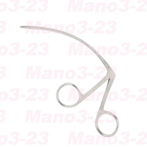 Carroll Tendon Pulling Forceps, 5.5″, Curved Shaft, 2 x 8 mm Serrated, Premium