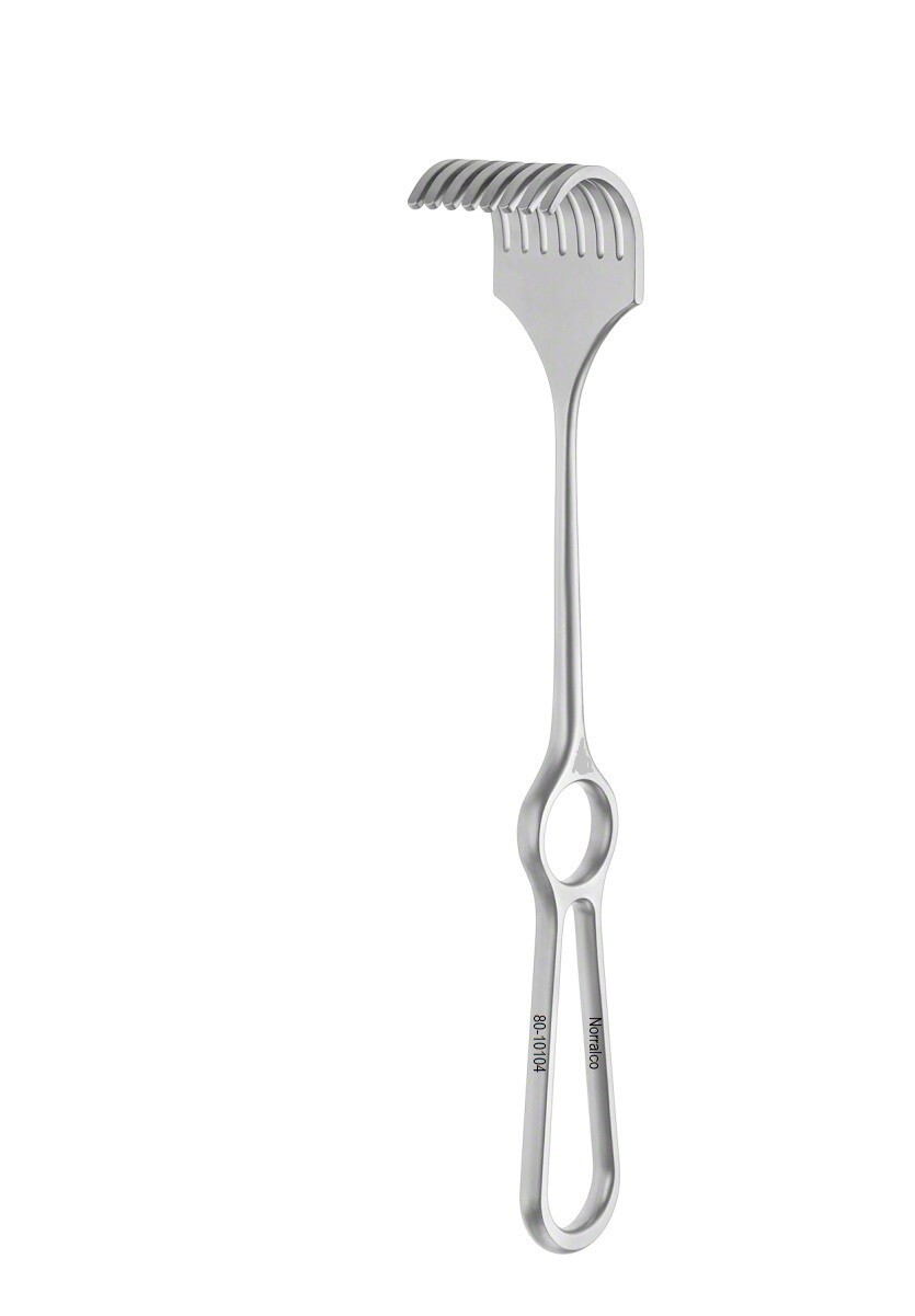 3 KOCHER Retractors, 8.3/4″, Blunt 8-Prongs 15mm x 40mm wide, Ring Handle
