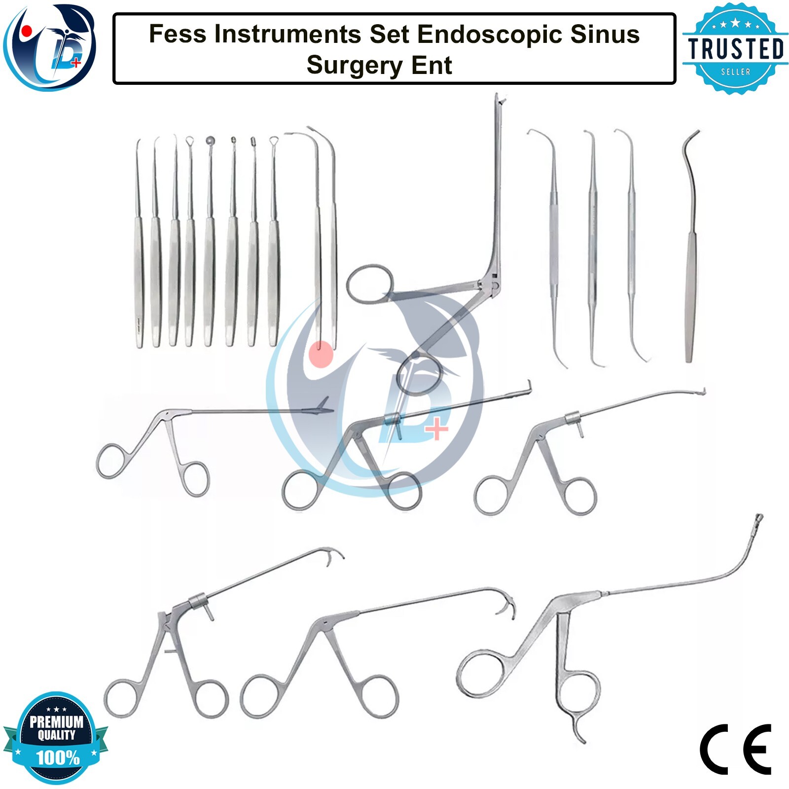 Fess Instruments Set Endoscopic Sinus Surgery Ent Instrument Set A+ German Steel