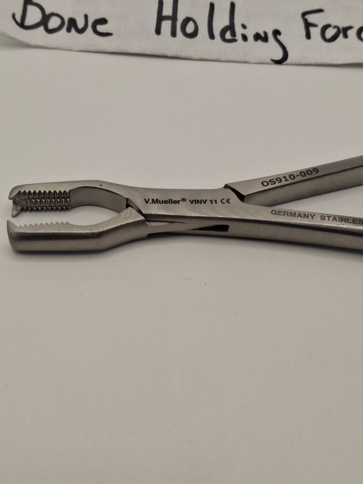 V. Mueller Bone Holding Forceps Orthopedic Instrument OS910-009