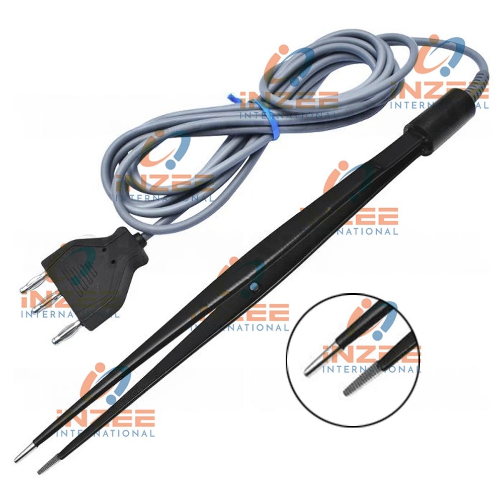 Potts Smith Hand-Switch Monopolar Forceps 25cm With Attached 3mtr Silicone Cable
