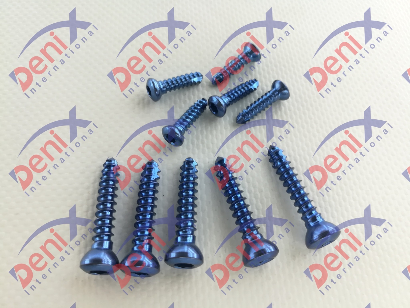 Cortical screws 4.5mm -Self Tapping Titanium 210 Pcs Orthopedic full set