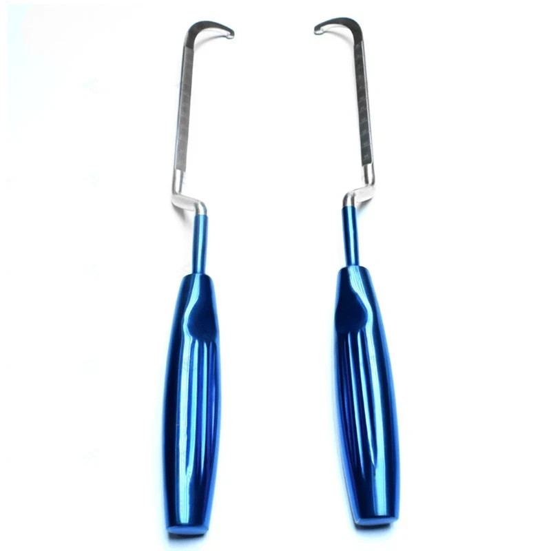 Agris Dingman Submammary Breast Dissector Set of Two Right & Left Blue Handle CE