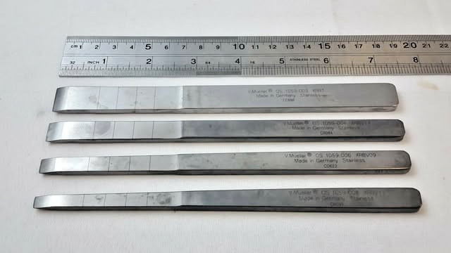 4Pc. V. Mueller Straight Osteotome Set Orthopedic