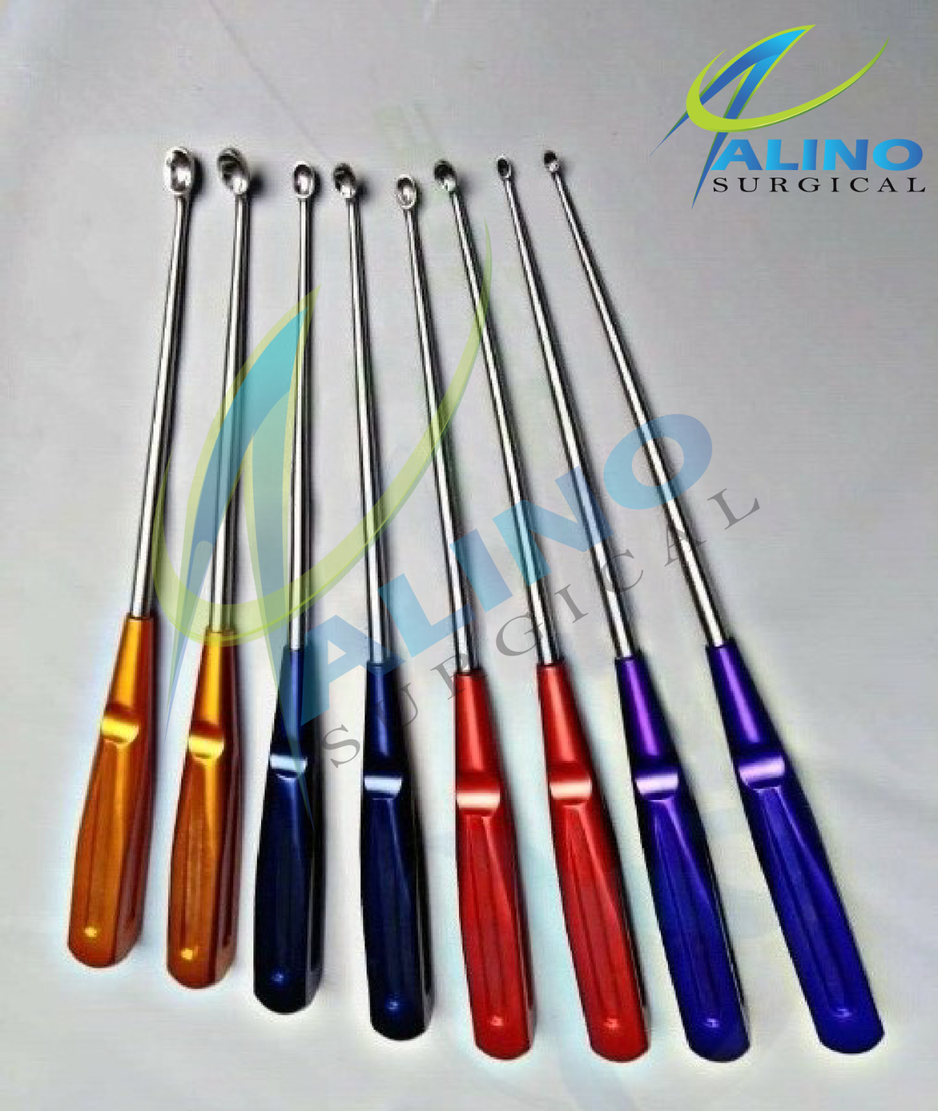 Standard Bone Cervical Curettes Orthopedics Spine Instruments 8 Pieces