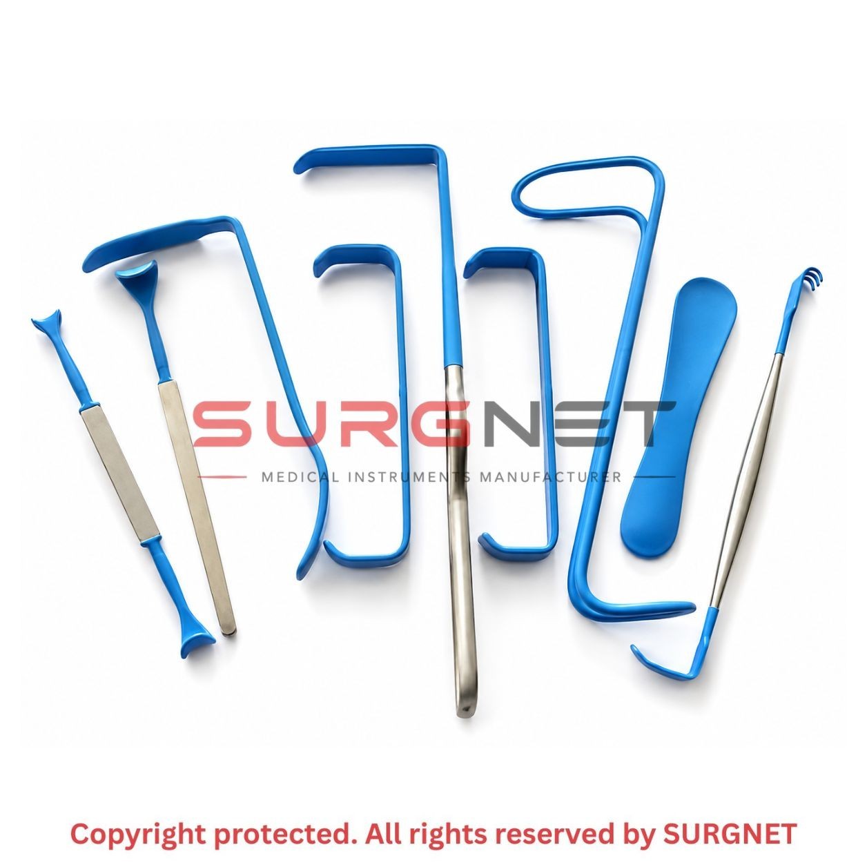 Surgical insulated Retractor set of 9 pcs surgical instruments