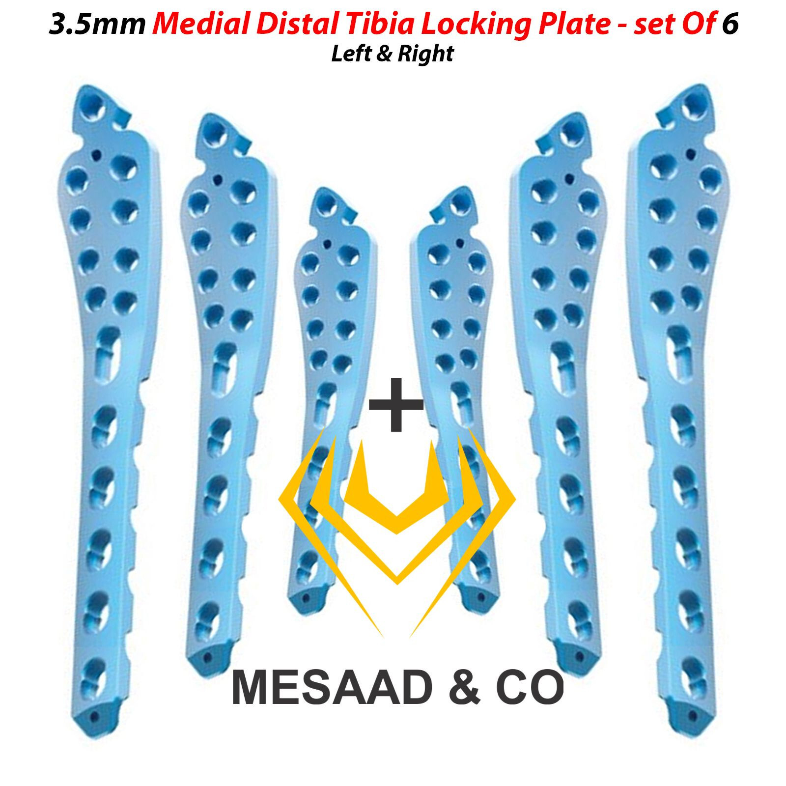 OR G Orthopedic 3.5mm Medial Distal Tibia Locking Platz Left & Right By Mesaad