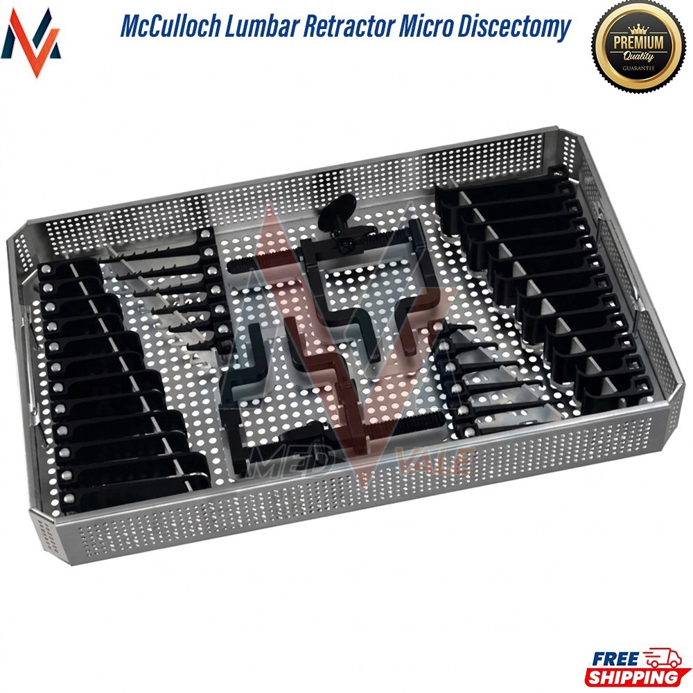 McCulloch Lumbar Retractor Micro Discectomy Orthopedic Spine Tools Set of 38 Pcs