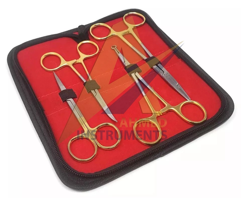 4 Piece German Sutureless Vasectomy Set, Needle Holder Set, Surgical Instruments