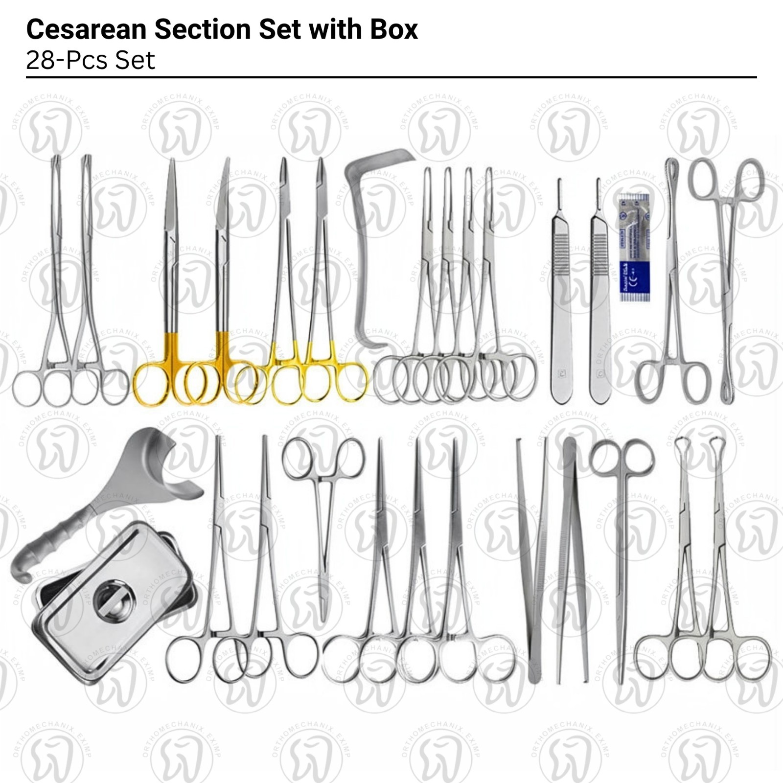 28 Pcs Cesarean Section Set with Box OB/GYN Surgical Instruments – US Duty Free