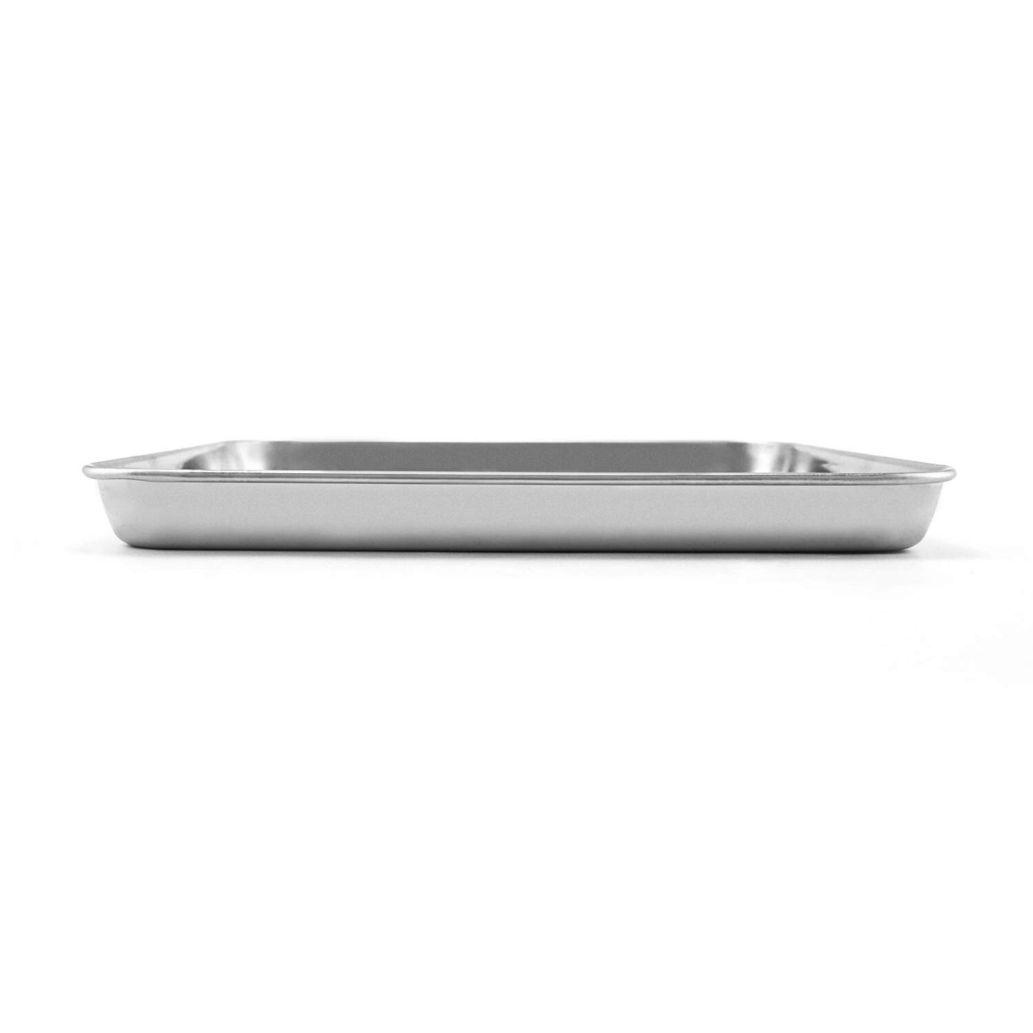 “Stainless Steel Surgical Tray 10×7.8×1” for Tattoo, Medical Tools, Flat Bottom