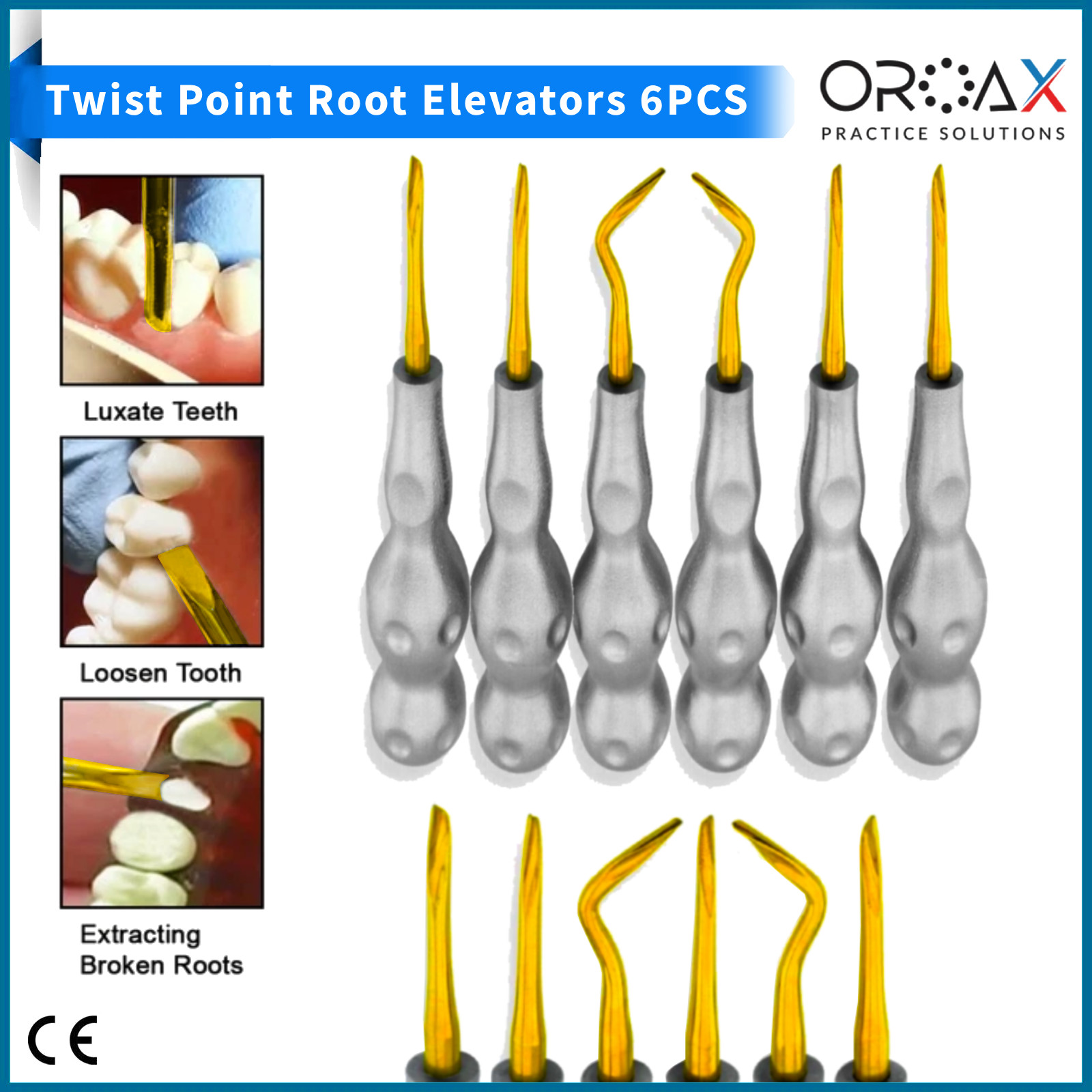 Advanced Root Tip Luxating Elevators Precision Surgical Kit for Tooth Extraction