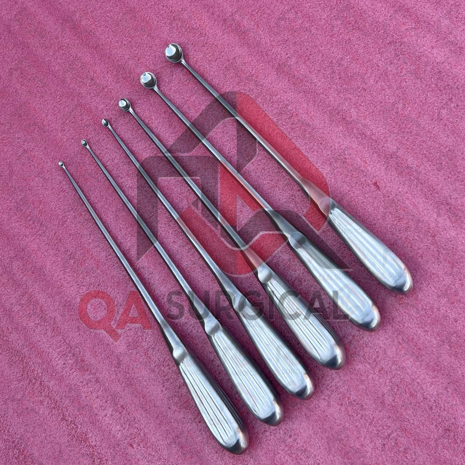Volkmann Bone Curette Set of 6 Pcs 26 cm Orthopedic, Spine, Surgical Instruments