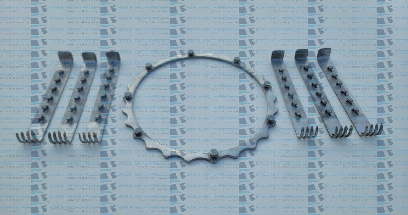 Turner WarWick Ring Retractor With Blades Set of 7 Urethroplasty