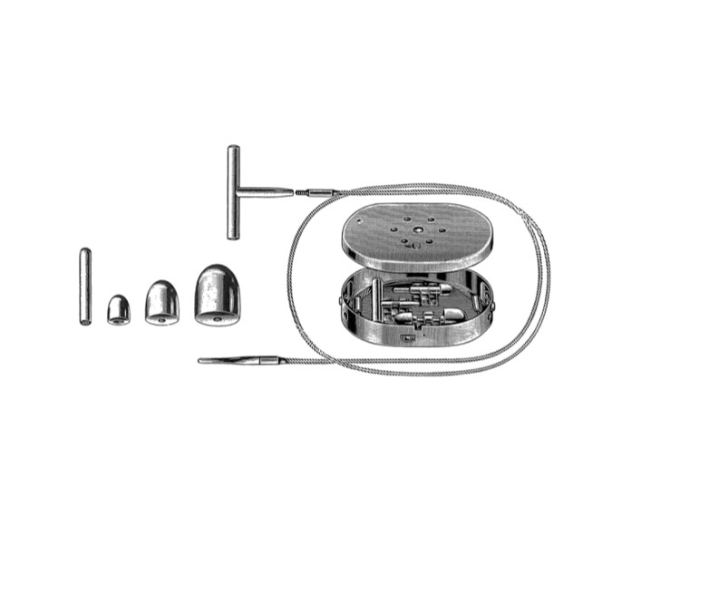 Nabatoff Vein Stripper Set, 34″ Cable, 2 Probes, 3 Olives, 9mm, 12mm &15mm.
