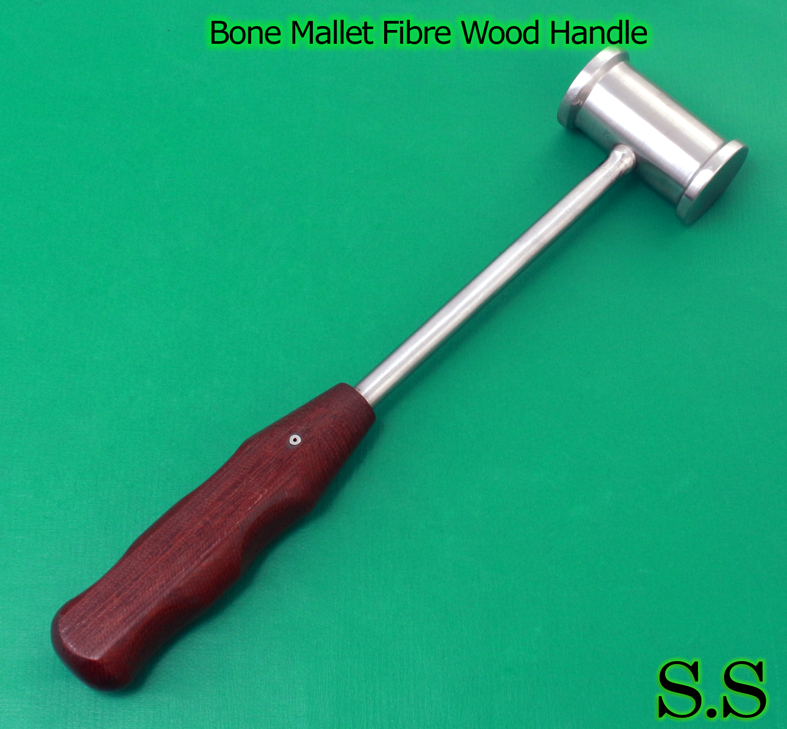 Bone Mallet Fibre Wood Handle Steel Orthopedic Surgical Instruments