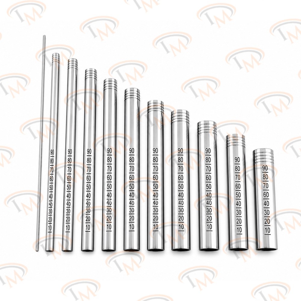 MIS Tubular Retractor Dilators + Neupsy Keys Silver 22-24 mm Surgery Instruments