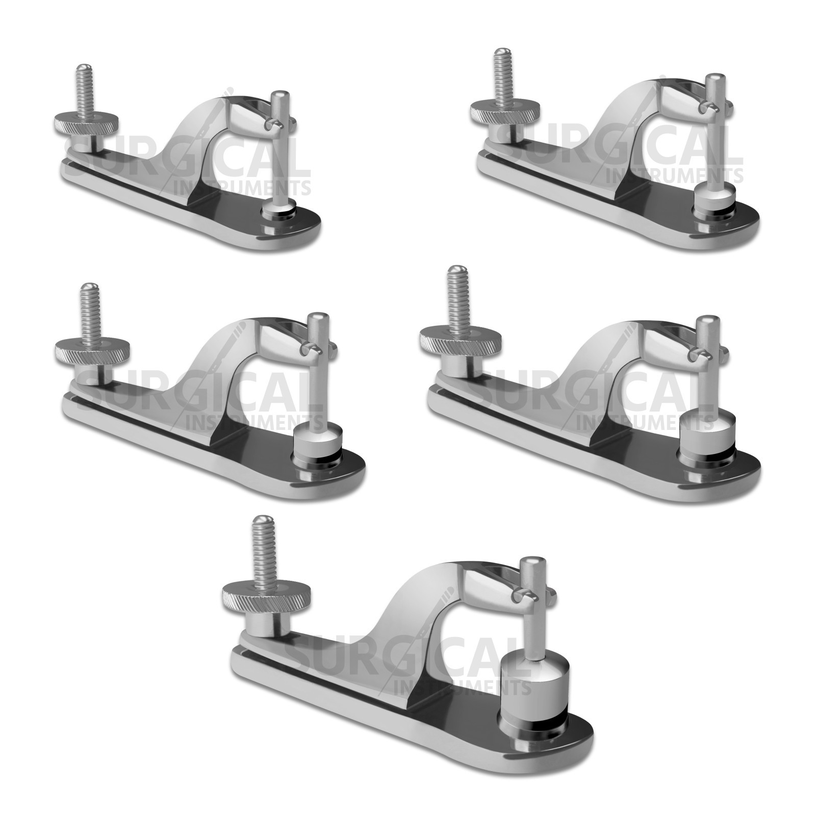 Bell-Type Pediatric Surgical Clamp 5 Pcs Set 1.1, 1.2, 1.3, 1.4, 1.6cm German Gr