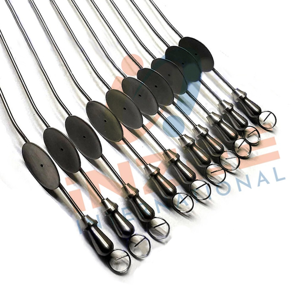 Set Of 10 Baron Frazier Suction Tubes 7 FR 2.0 mm Neuro ENT Instruments By Inzee