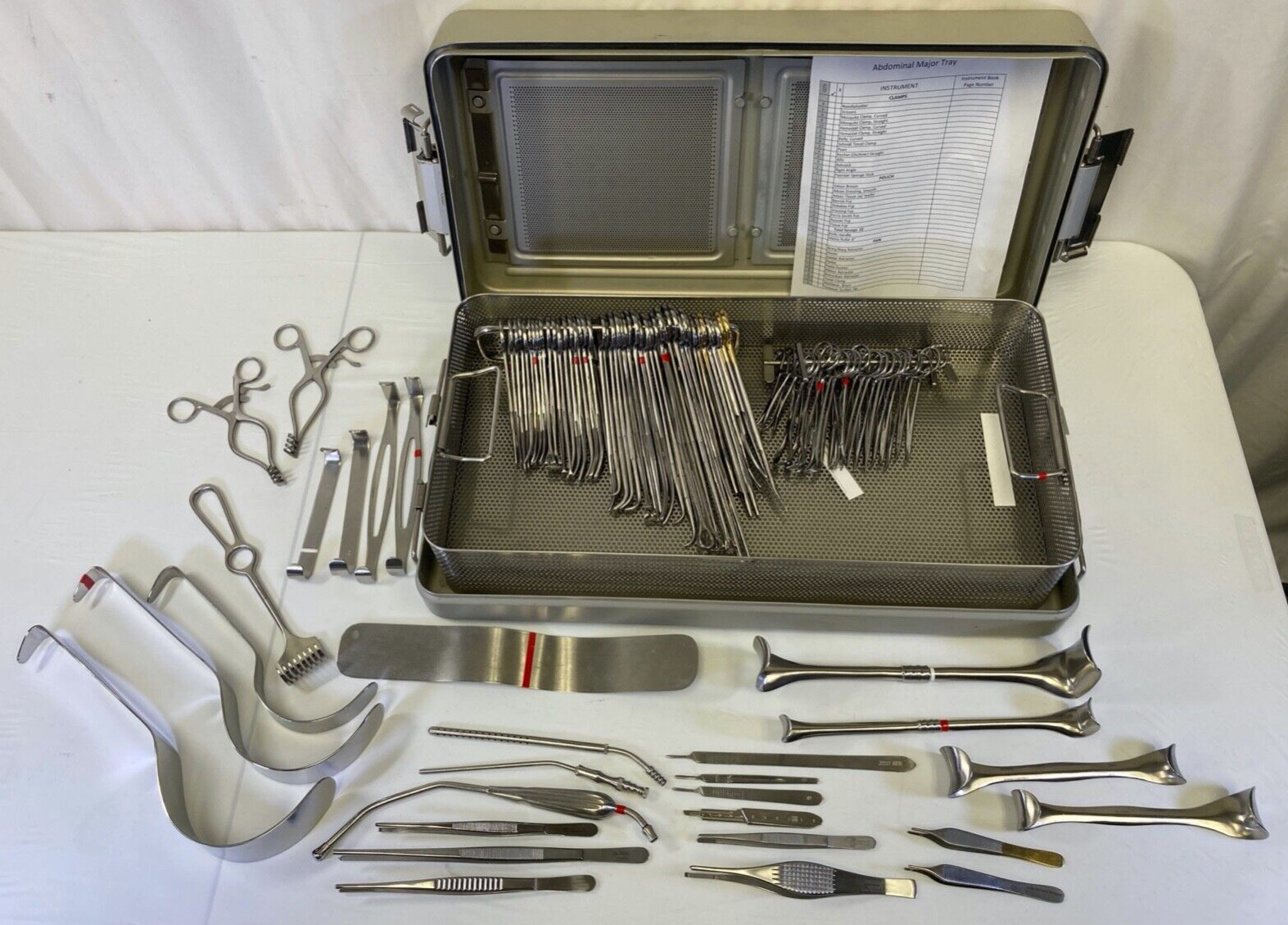 94 Piece Global Konig Fisherman Major Abdominal Instrument Set w/ Case General