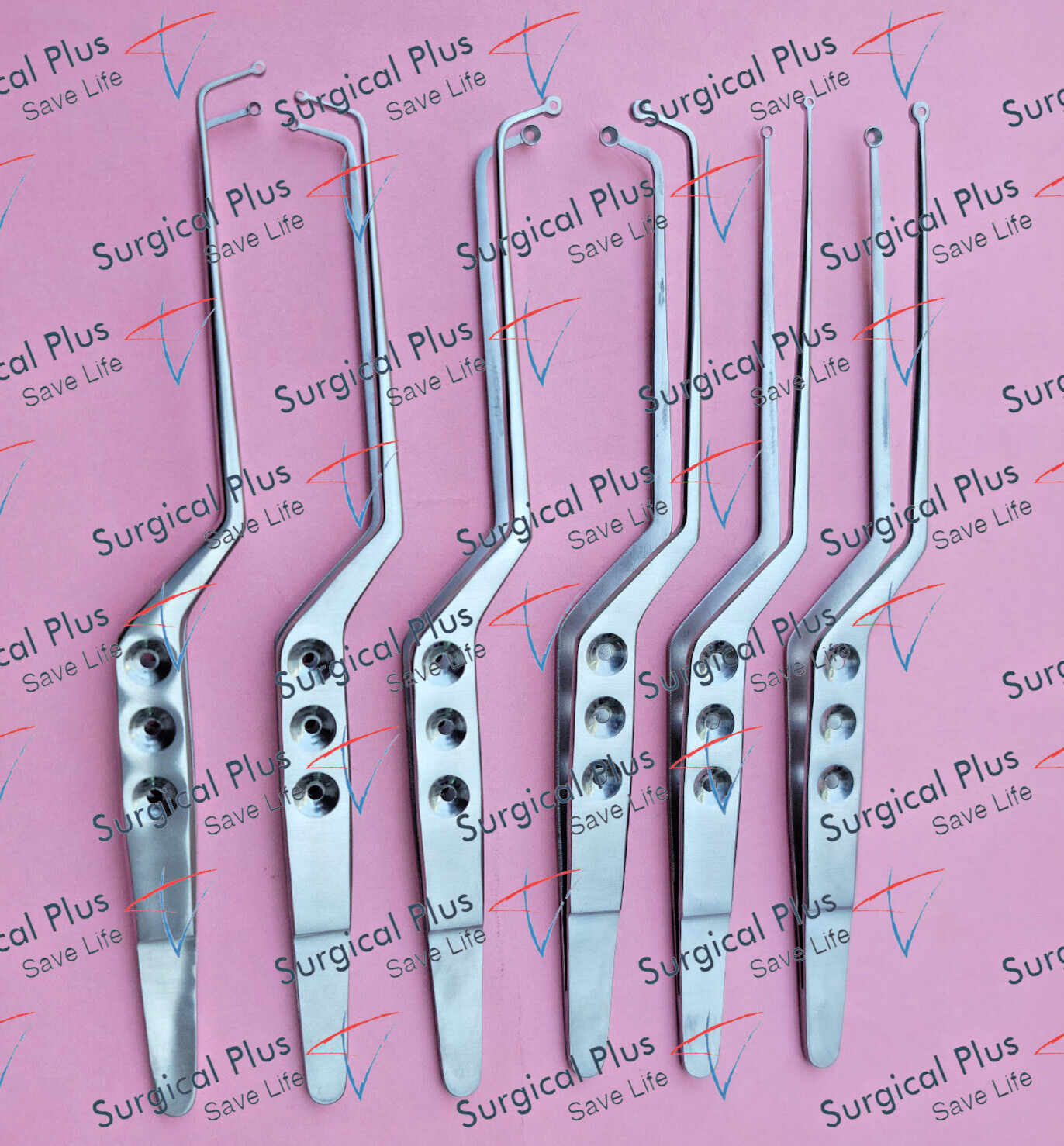 Yasargill Samii & Tumor Forceps 3mm,5mm Cup Set of 6 Neurosurgical Neuro Surgery