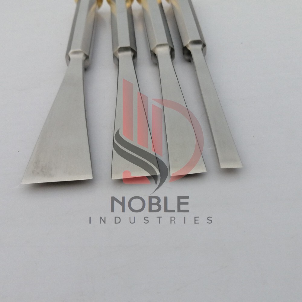 Bone Osteotome Set of 4 pcs Stainless Steel Orthopedic Surgical Instrument